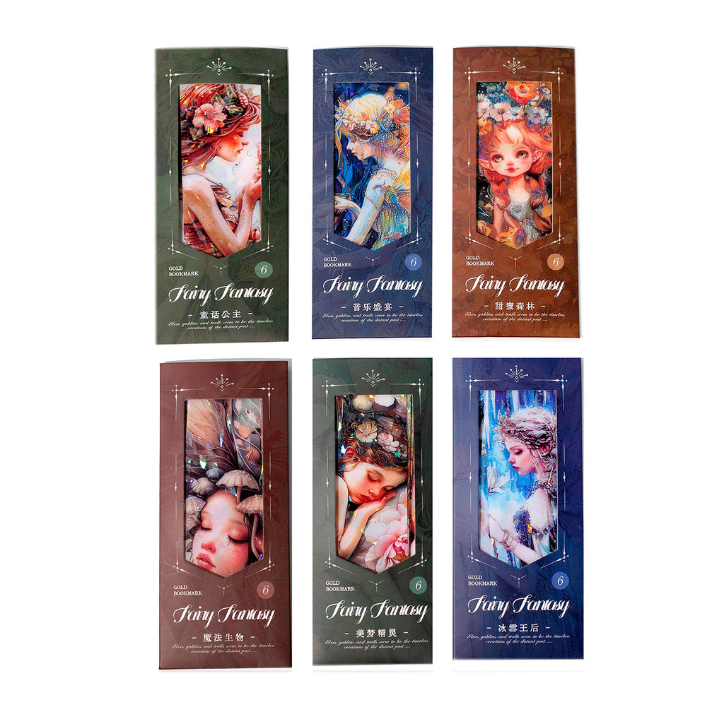 6 Pcs Vintage PVC Bookmark JLHXQ