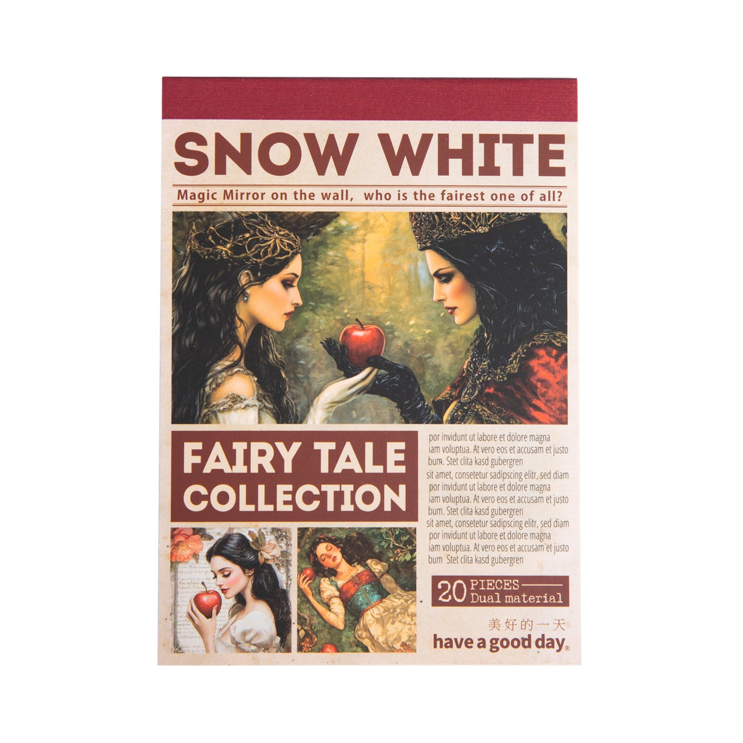 20 Pcs Fairy Tale Journal Paper and Washi Stickers THJXL