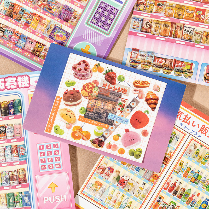 Diy Vending Machines PET Stickers Book FSKL