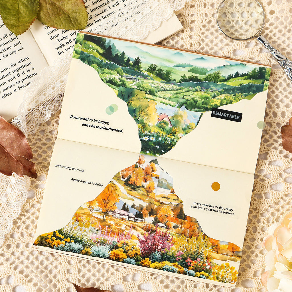 10 Pcs Seasonal Landscape PET Stickers GSZL