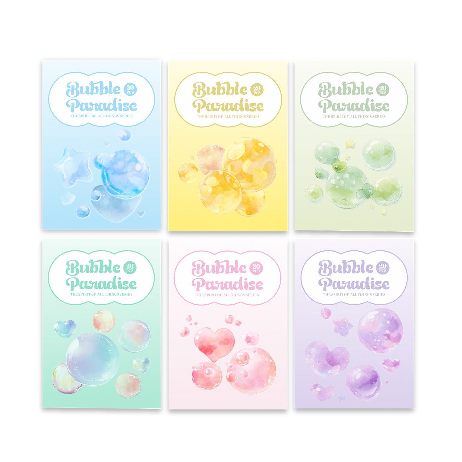 20 Pcs Fantasy Bubble PET Stickers MHPP