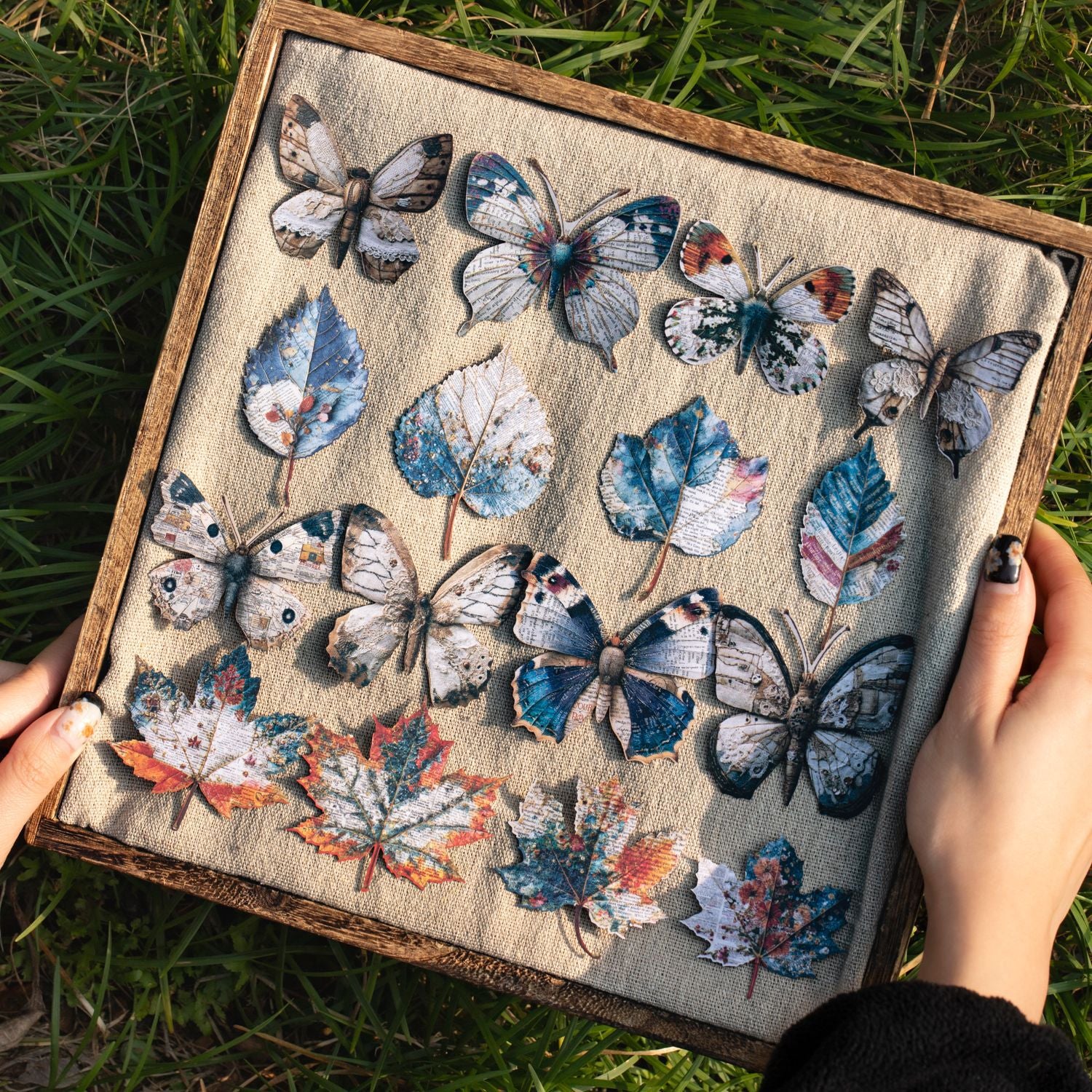 10 Pcs Natural Handmade Themed Stickers SZYQ