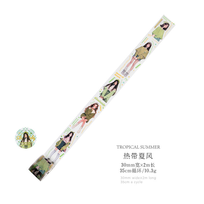 1 Roll Fashion Girl PET Tape XDSK