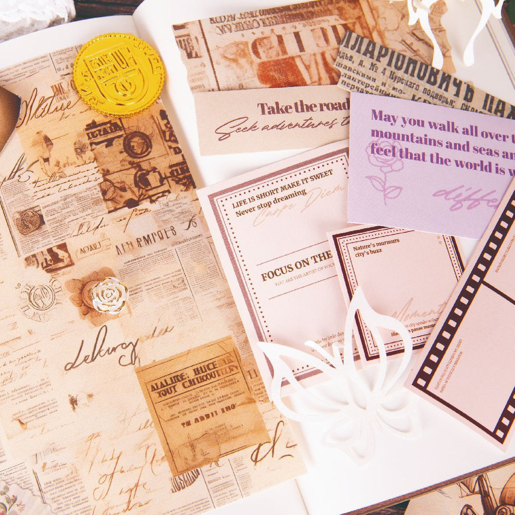 34 Pcs Junk Journal Supplies Kit GDSZ