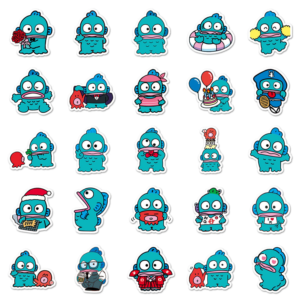 50 Pcs Vinyl Fish Stickers RHD1014