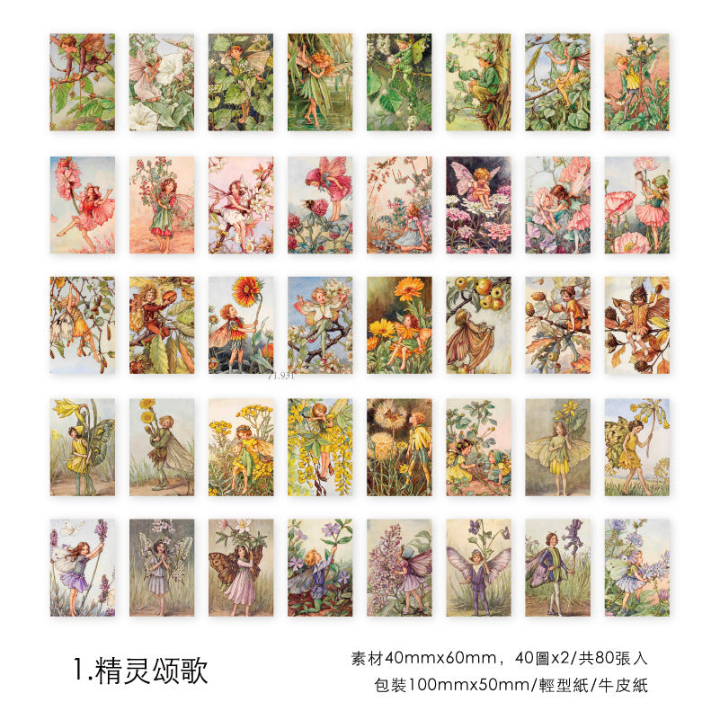 80 Pcs Mini Junk Journal Paper LNSY