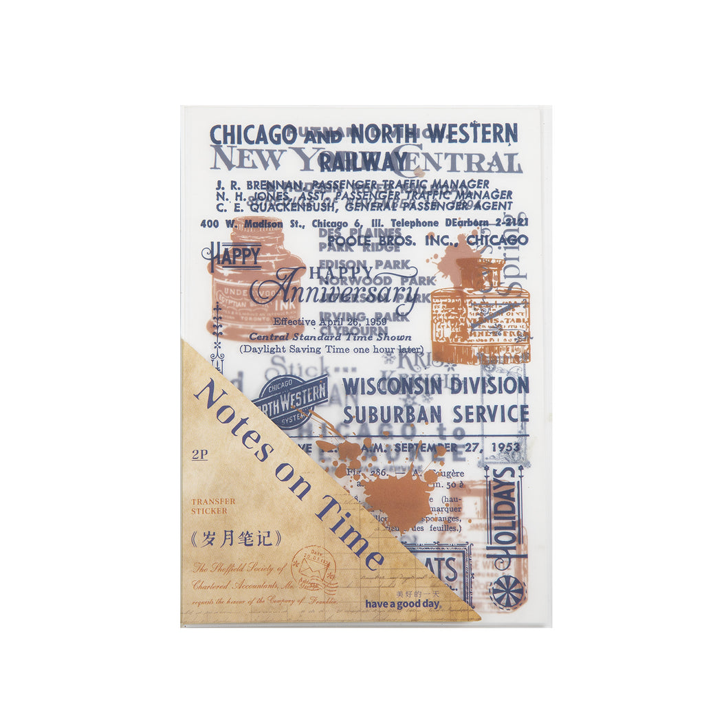 2 Sheets Vintage Transfer Stickers SYBJ