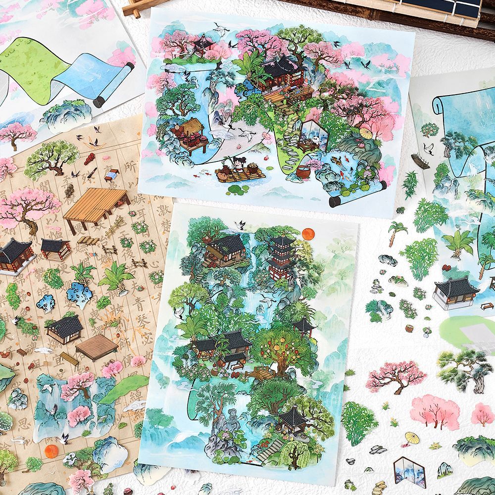 Classsic 3D Landscape Sence Stickers Kit SZSS