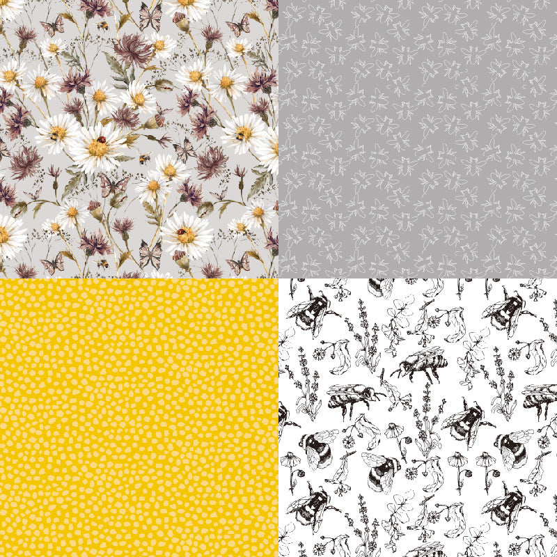 6 inch Honey Flower Scrapbook Paper Pad SKP023