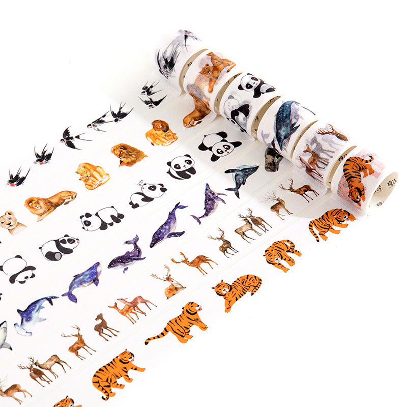 1 Roll Wild Animal Stickers Tape SMDW