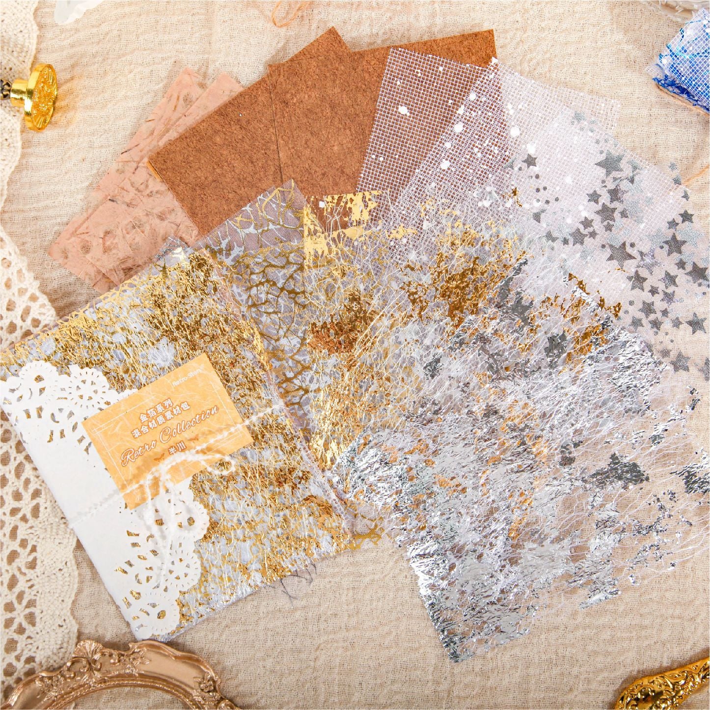 16 Sheets Textured Scrapbook paper JBXL