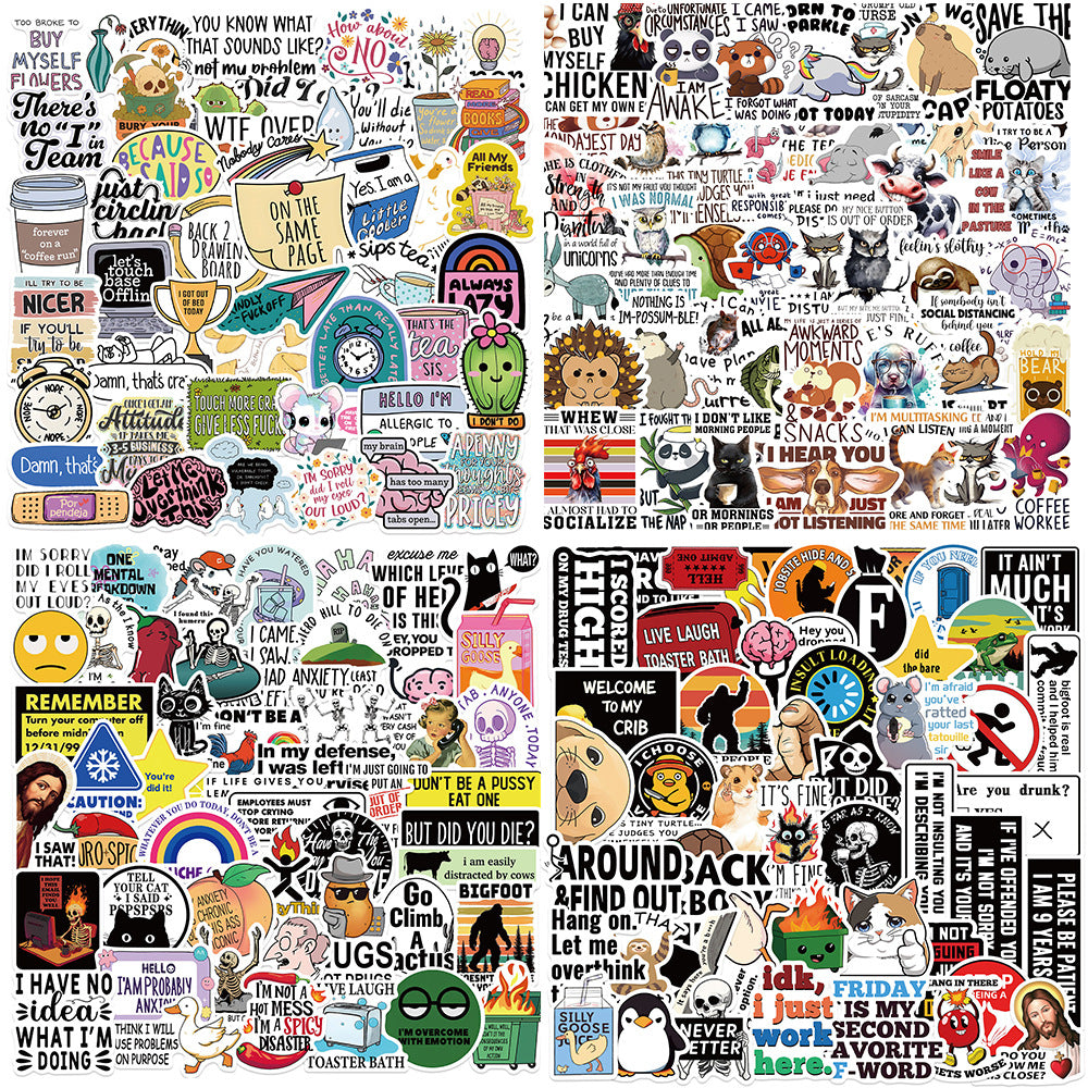 50 Pcs Vinyl Funny Stickers TT245