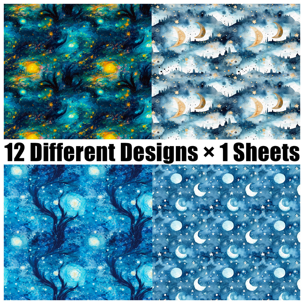 6 inch Moon Night Scrapbook Paper Pad PA308