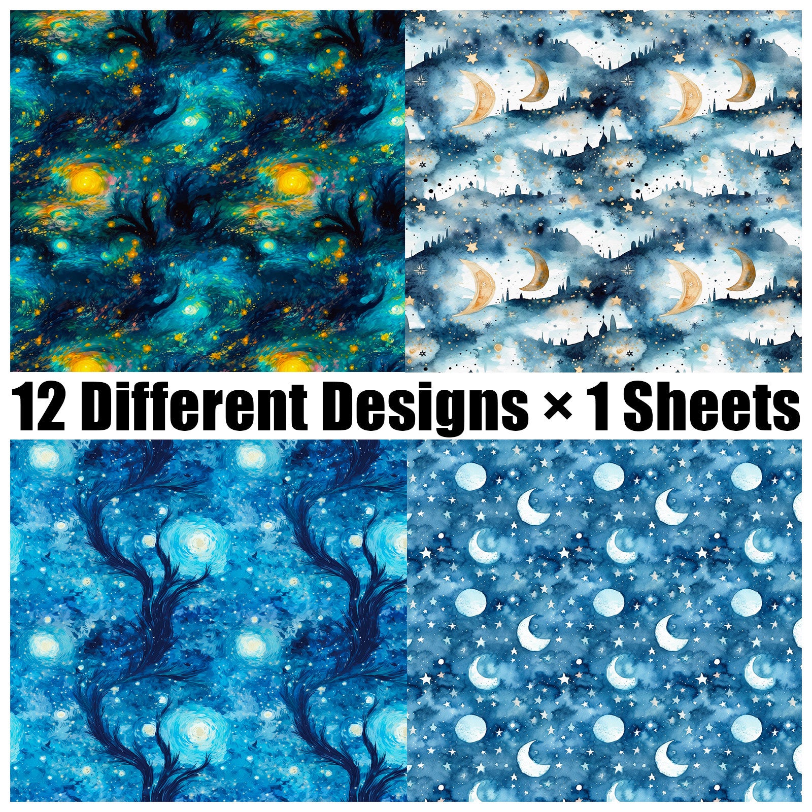 6 inch Moon Night Scrapbook Paper Pad PA308