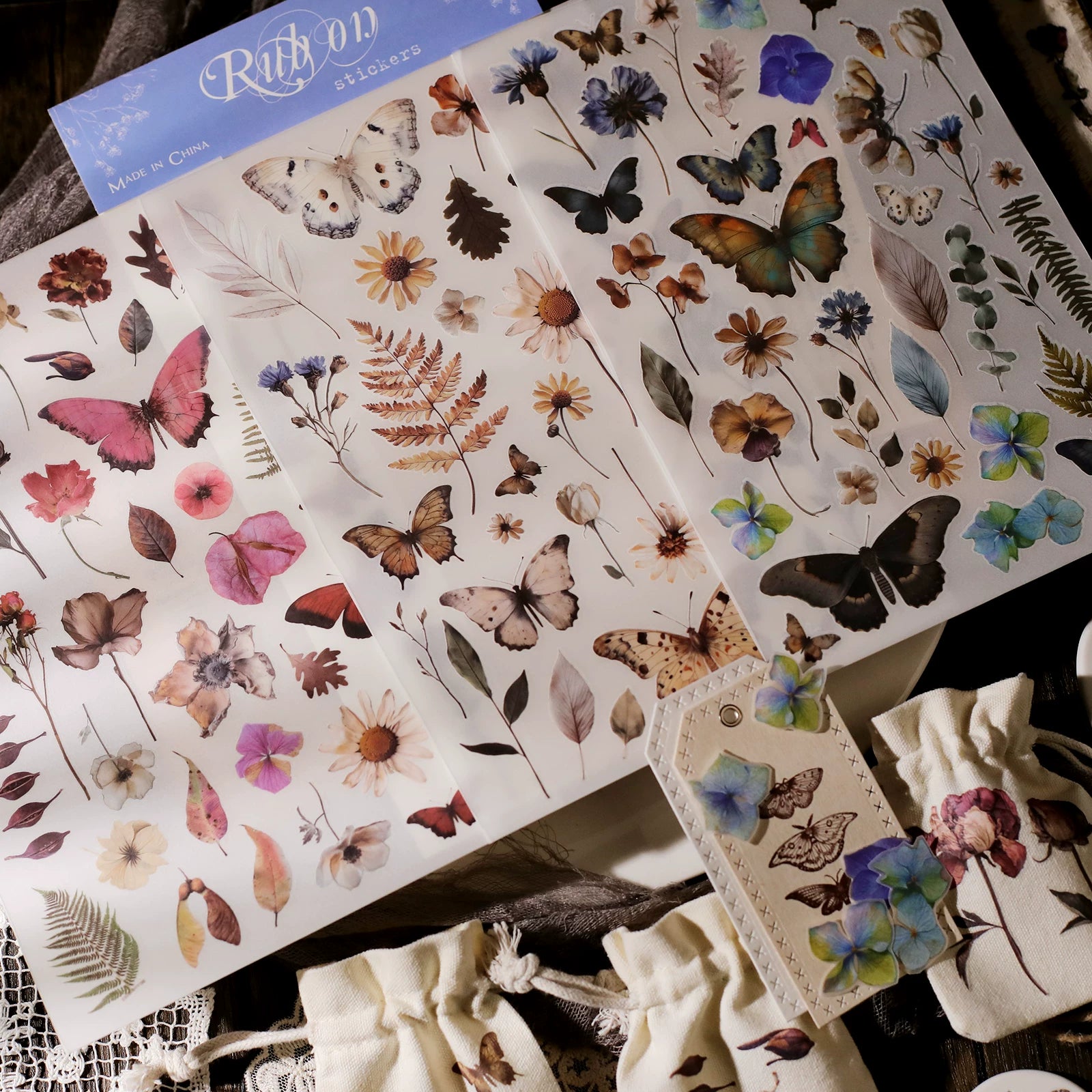 3 Sheets Rub on Stickers - Specimen