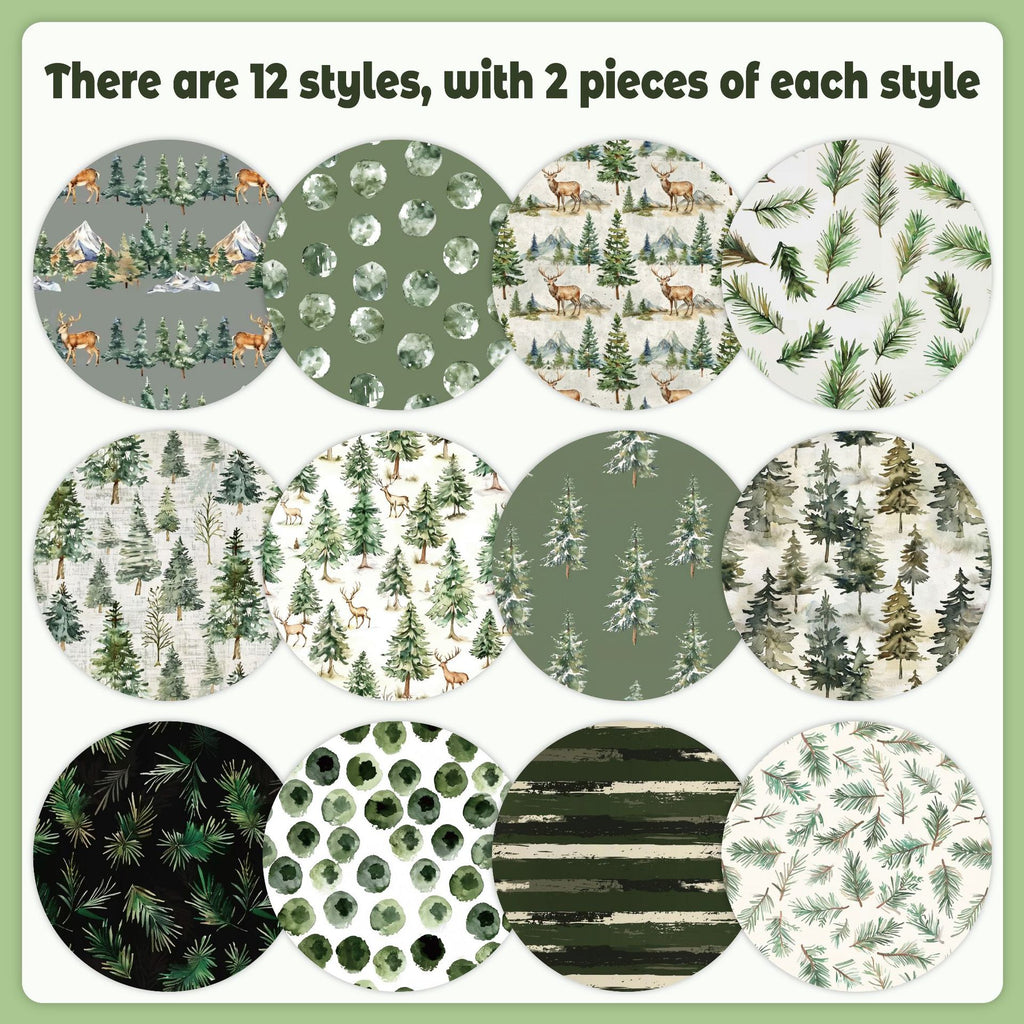 12 inch Tree Forest Scrapbook Paper Pad PAJ003