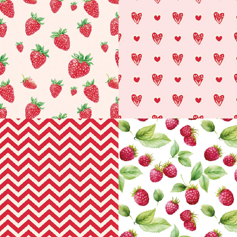 6 inch Red Fruit Scrapbook Paper Pad SKP429
