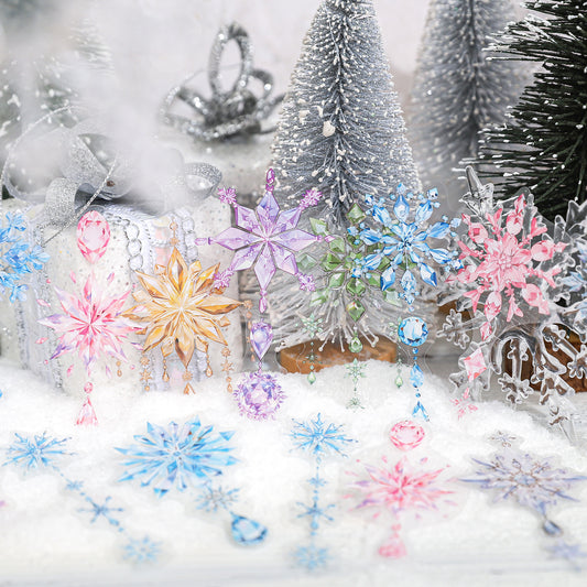 20 Pcs Snowflake PET Stickers BJYY