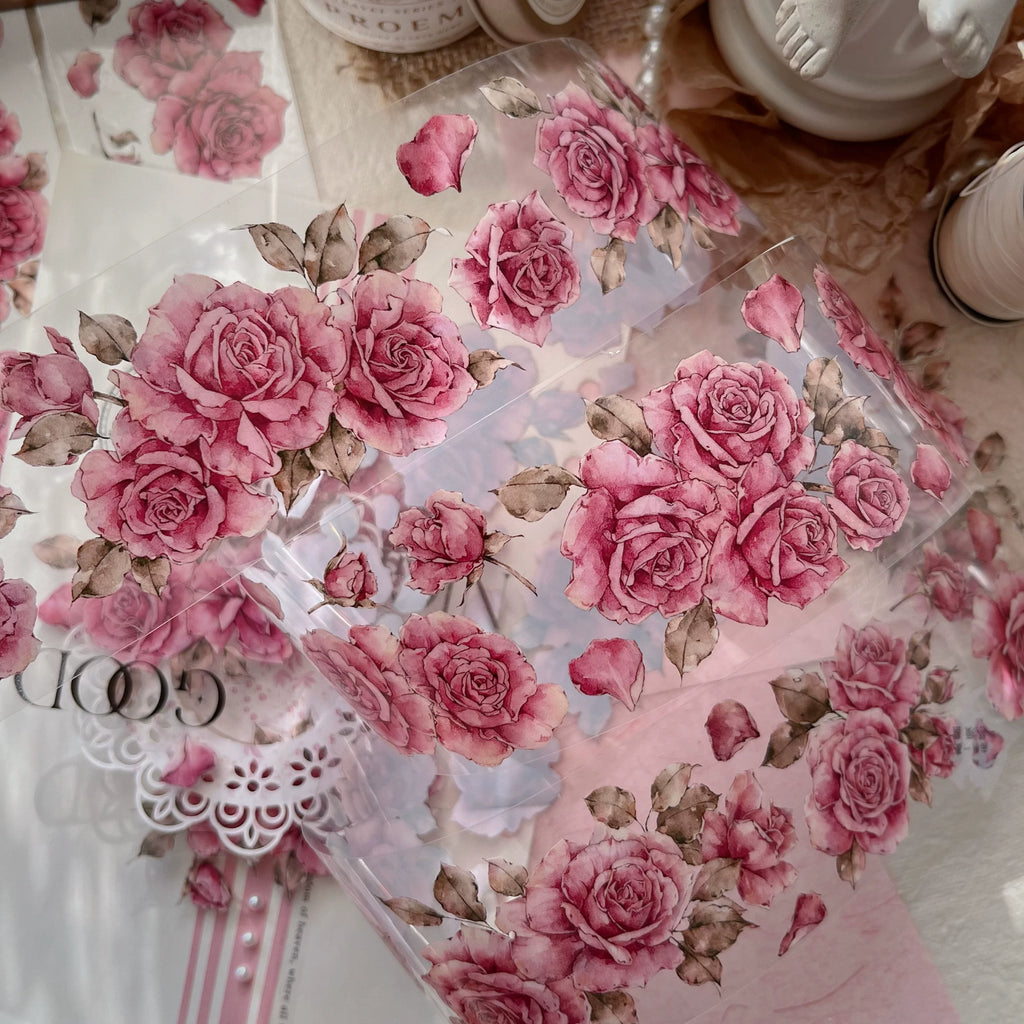 Floral Decorative Tape Rolls- Roseate Visage