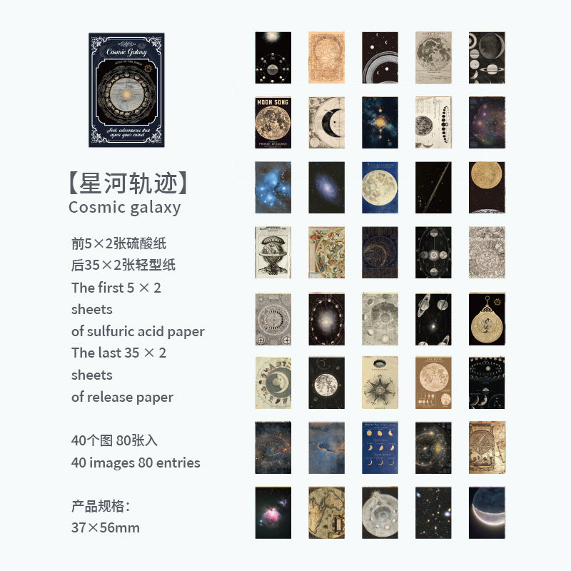 80 Pcs Mini Vintage Scrapbook Paper ZWWG