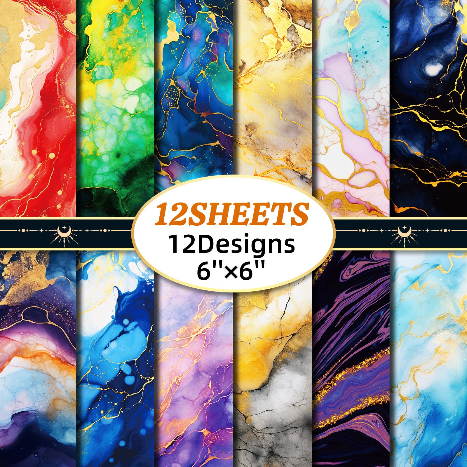 6 inch Gilding Texture Scrapbook Paper Pad PA725
