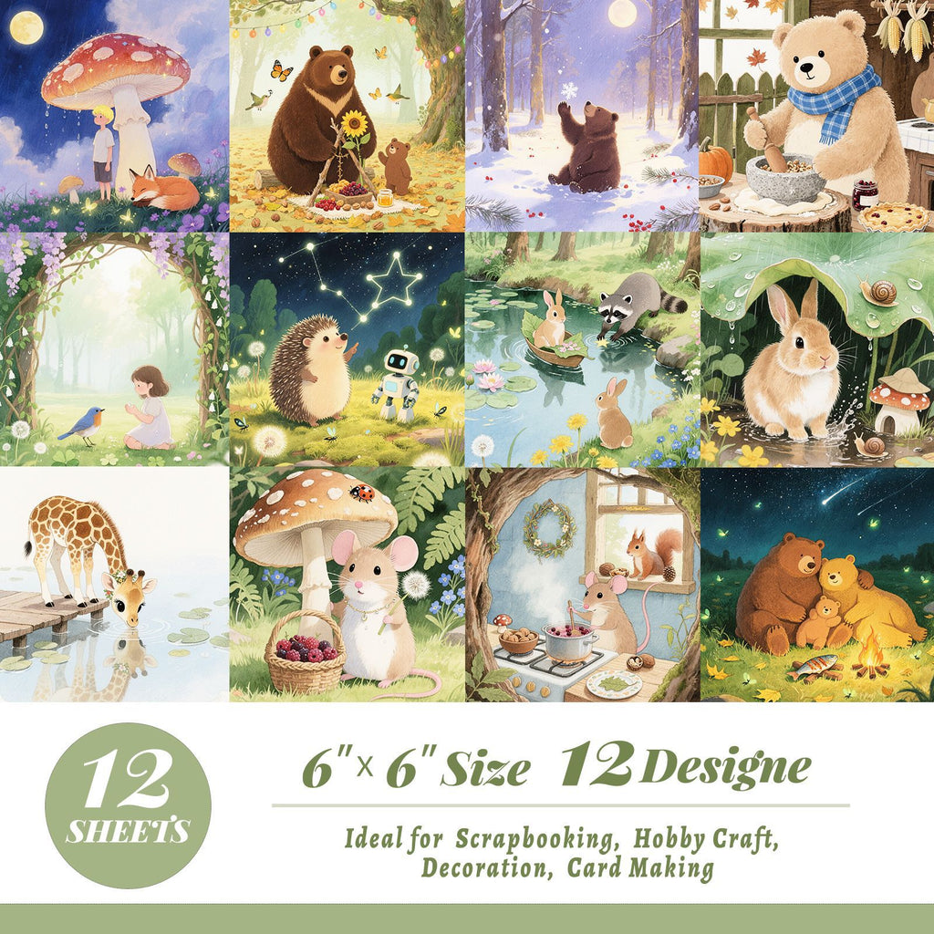6 inch Cartoon Scrapbook Paper Pad PA946