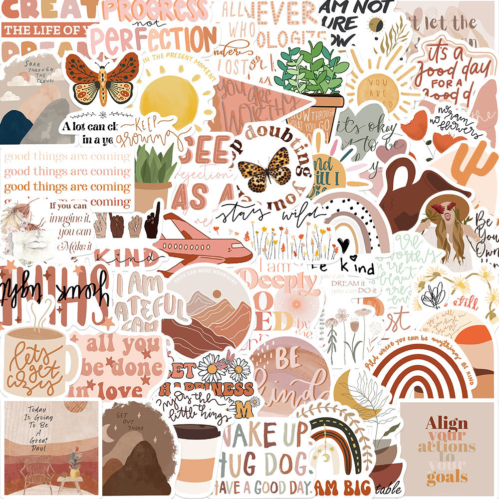 50PCS Boho Waterproof Vinyl Stickers BHO02