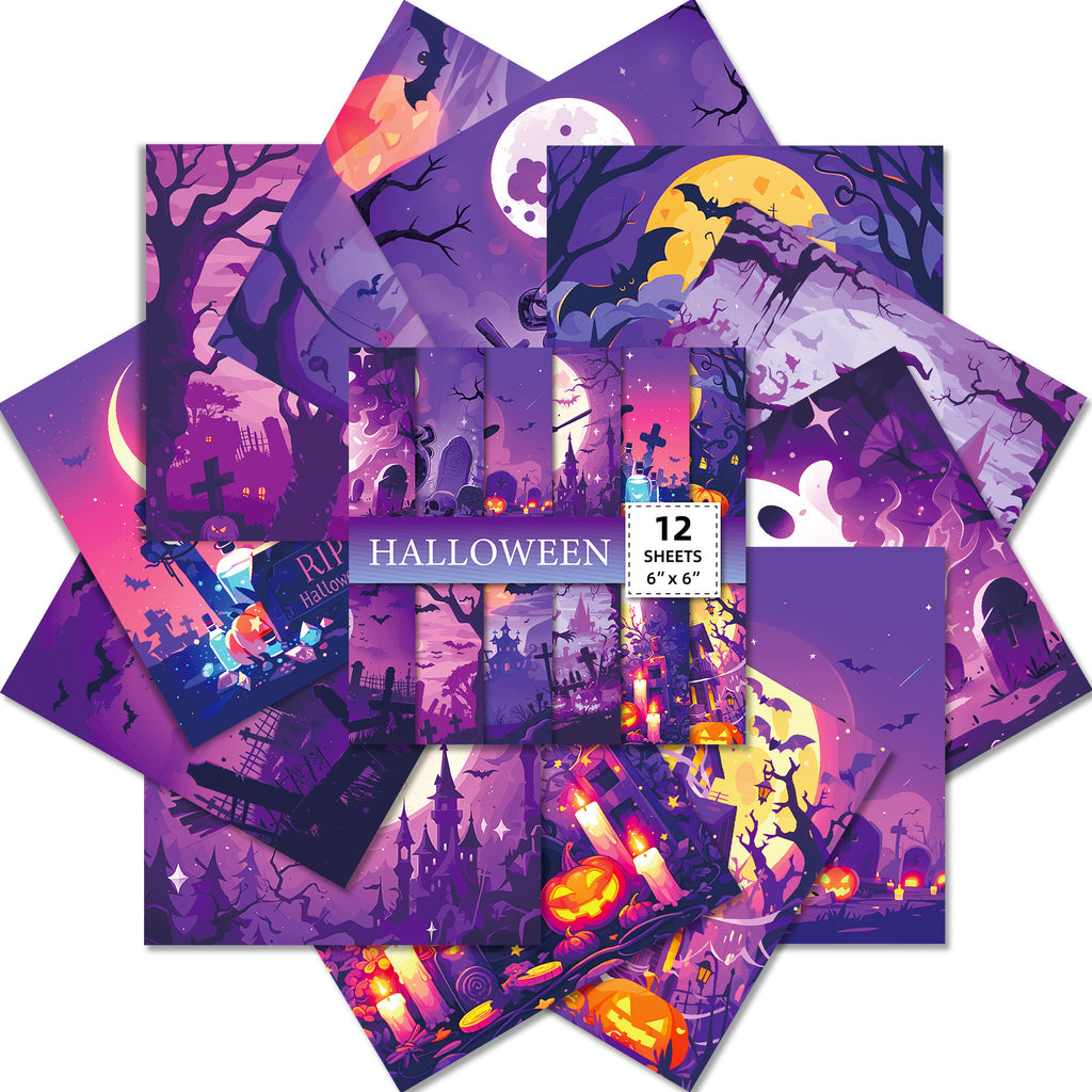 6 inch Halloween Scrapbook Paper Pad PA115