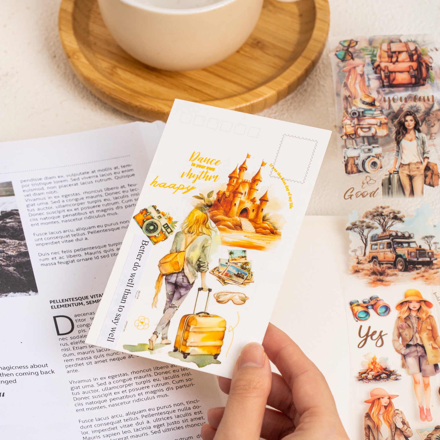 1 Roll Travel Theme PET Tape LXJH