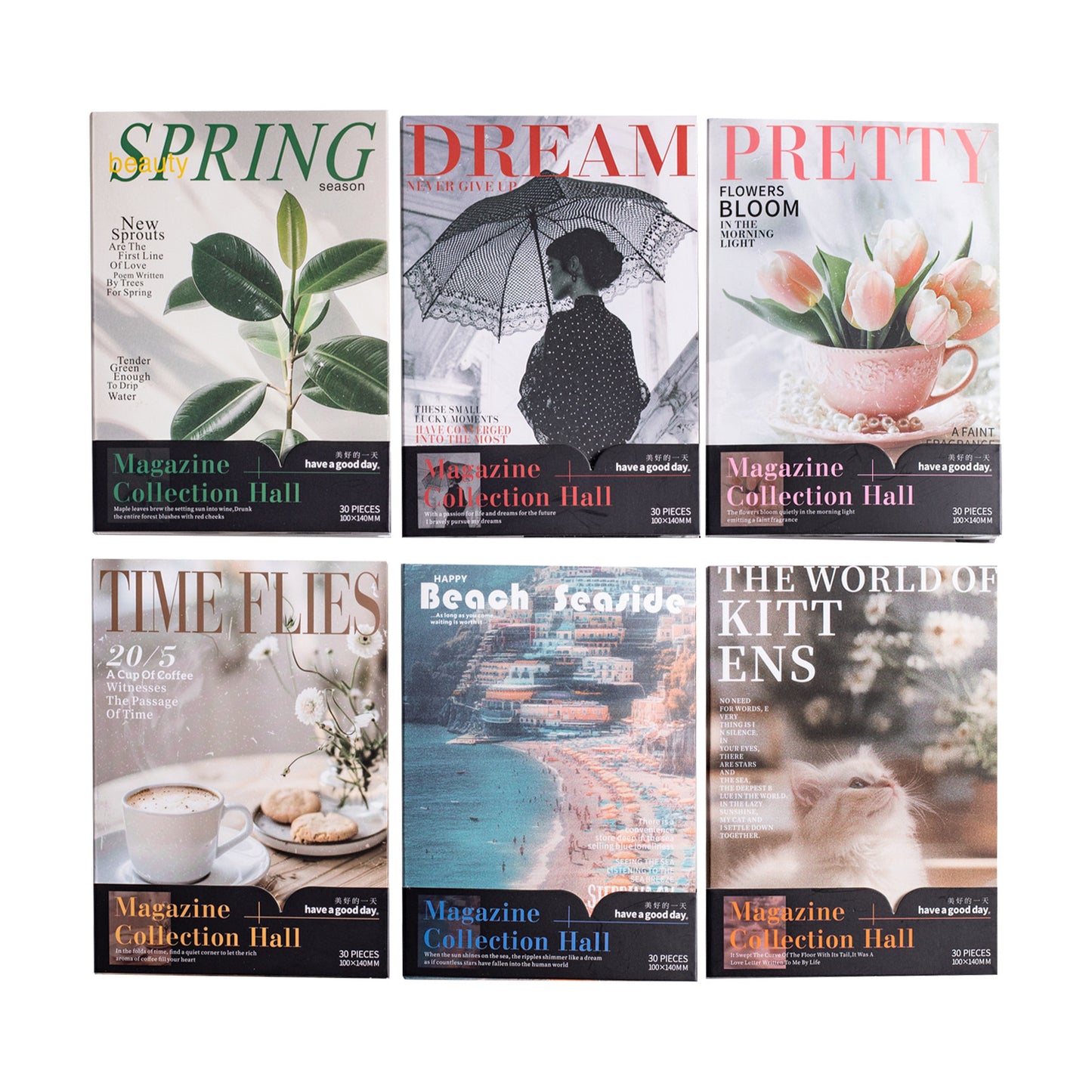 20 Sheets Magzine Cover Themed Journal Paper ZZSCG