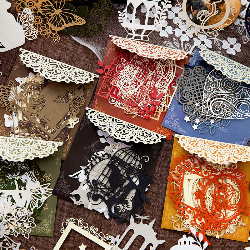 10 Pcs Hollow Cutout Paper HTCC