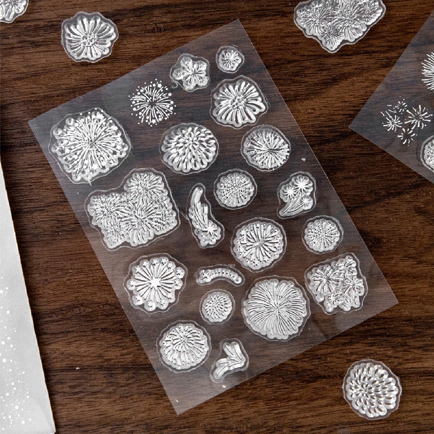 20 Pcs Firework Snowflake Silicone Stamp SLRC