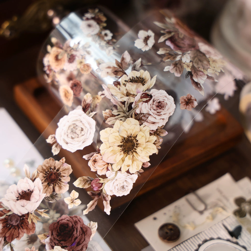 Floral Decorative Tape Rolls- Autumnal Elegance