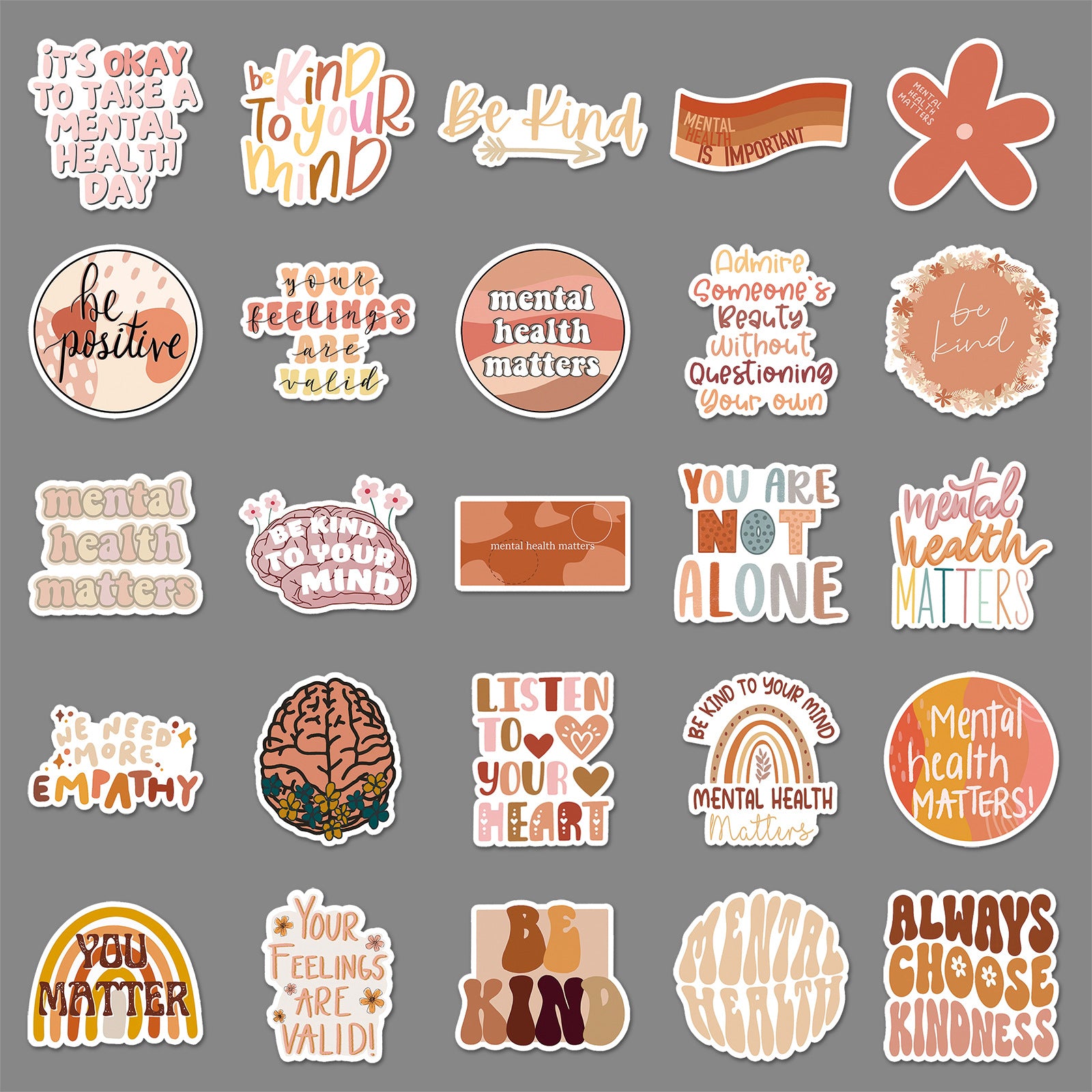50PCS Boho Waterproof Vinyl Stickers BHO10