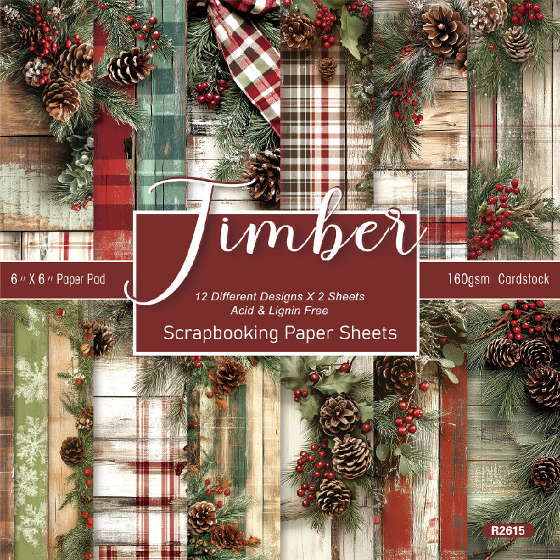 6 inch Christmas Scrapbook Paper Pad SKP2615