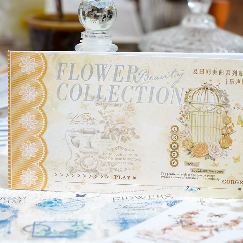 12 Sheets Die-cut Washi and PET Stickers Book XRJZQ