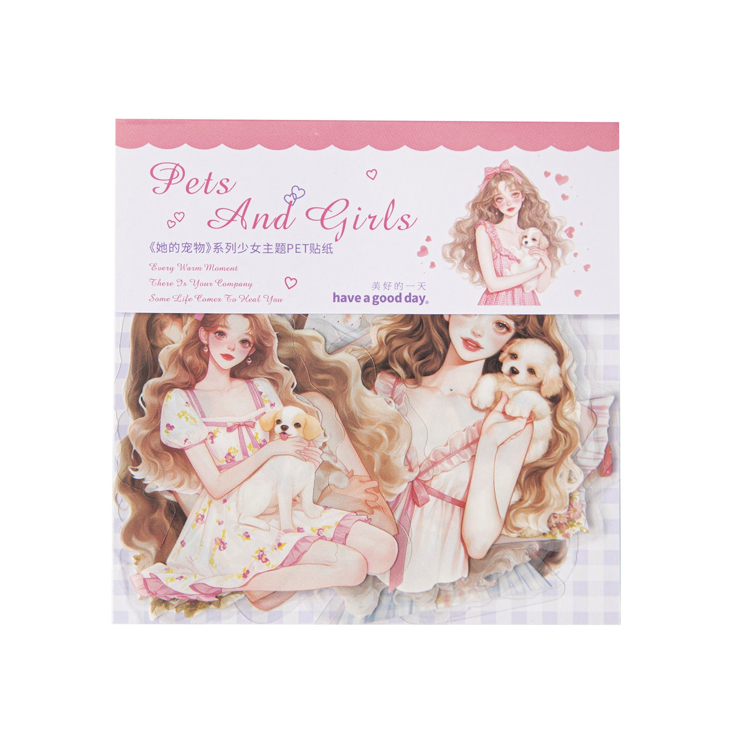 15 Pcs Pet Girl PET Stickers TDCW