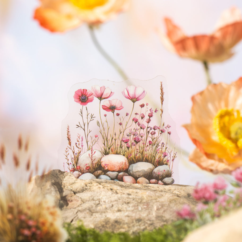 30 Pcs Flower Bush PET Stickers HCGM