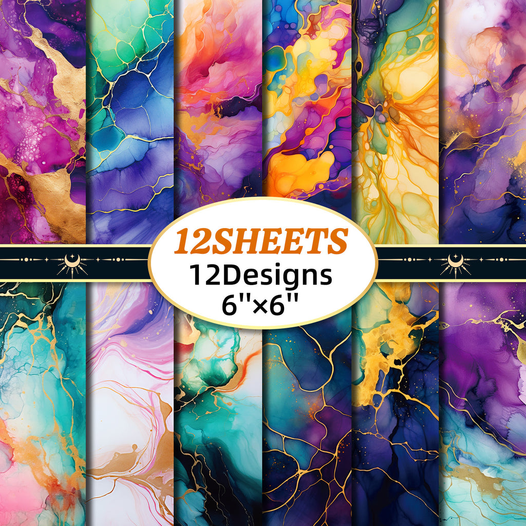 6 inch Gilding Texture Scrapbook Paper Pad PA726