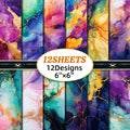 6 inch Gilding Texture Scrapbook Paper Pad PA726