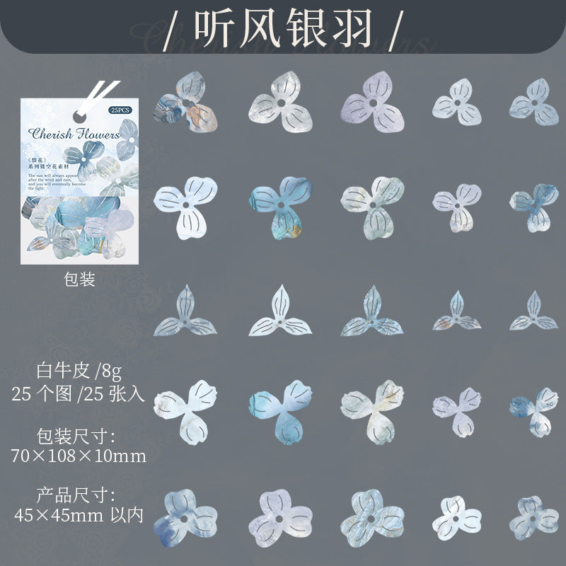 25 Pcs Cutout Paper Flowers XHXL
