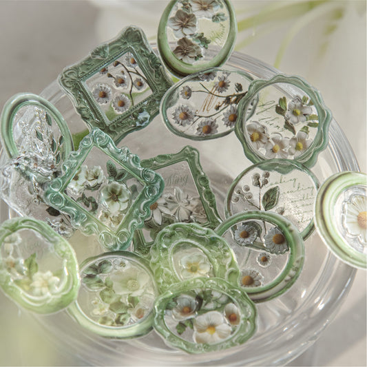 1 Sheet 3D Flowers Wax Seal Stickers HYXZ