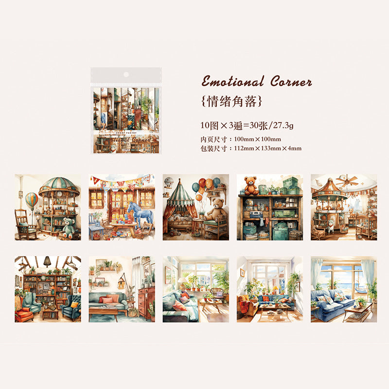 30 Pcs Life Style Scrapbook Paper SHJL