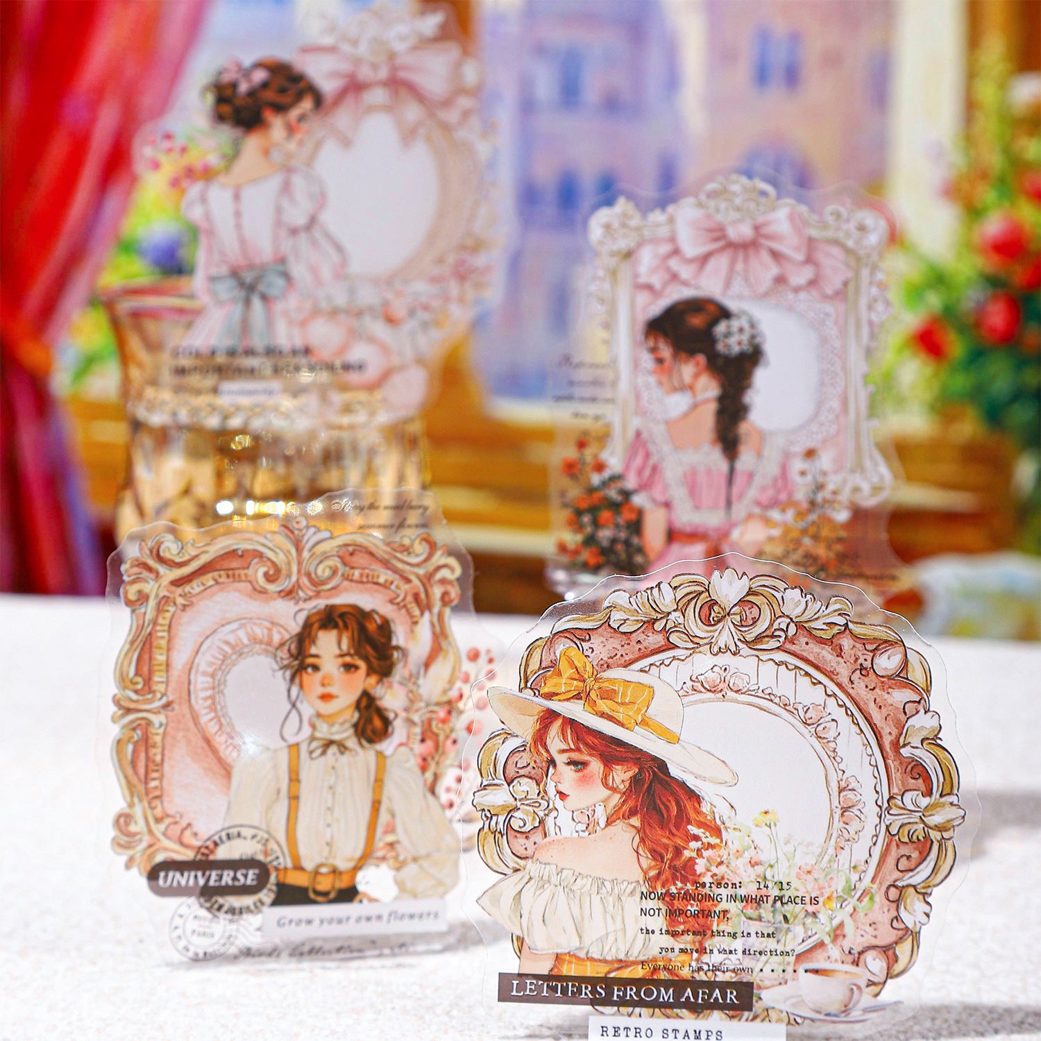 10 Pcs Mirror Girl PET Stickers TDXGRJ