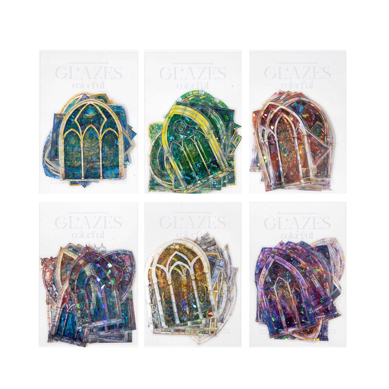 20 Pcs Shell Light Windows Stickers QCLL