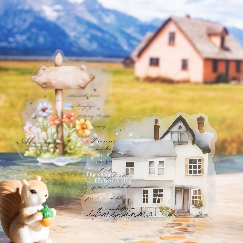 10 Pcs Flower Manor PET Stickers TYPZ