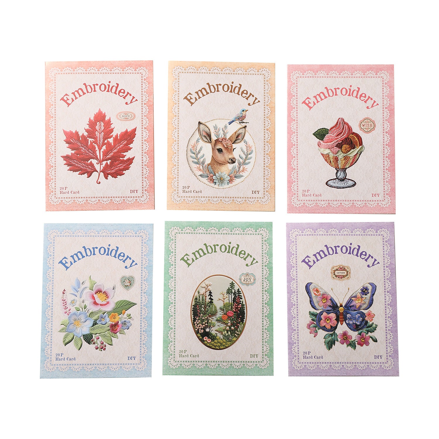 20 Pcs Natural Cardstock Stickeres CXBD