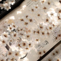 Floral Decorative Tape Rolls- Whisper of White Blooms