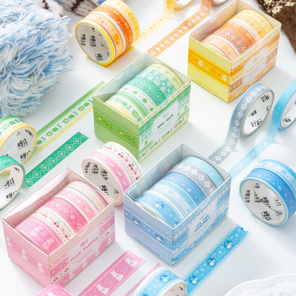 5 Rolls Light Color Washi Tape Set MYFED