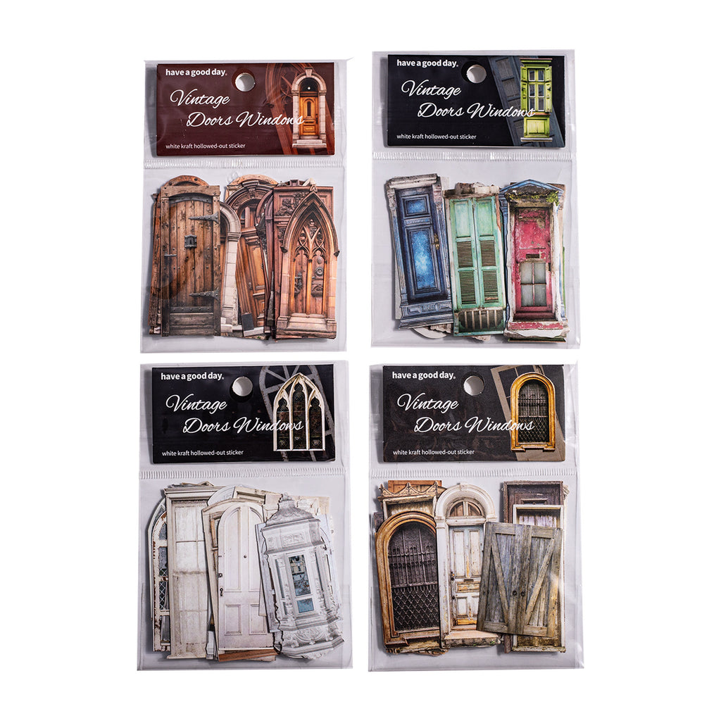 20 Pcs Vintage Windows Door Stickeres JYMC